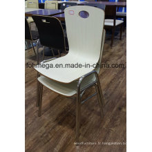 Faites sur commande les chaises empilables de salle à manger de cour de nourriture (FOH-SBC02)